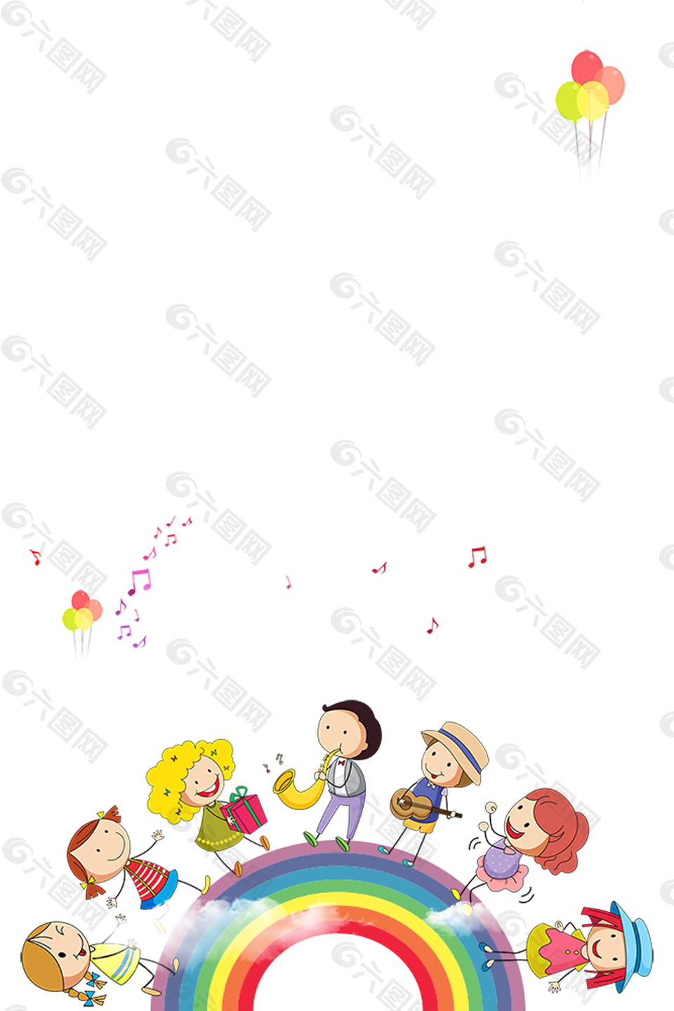 六一儿童节卡通童趣装饰