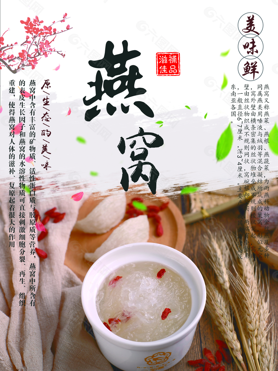 美食燕窝宣传海报