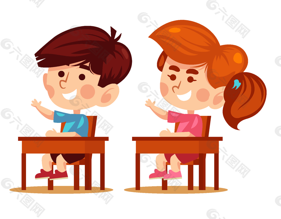 卡通课堂学习元素