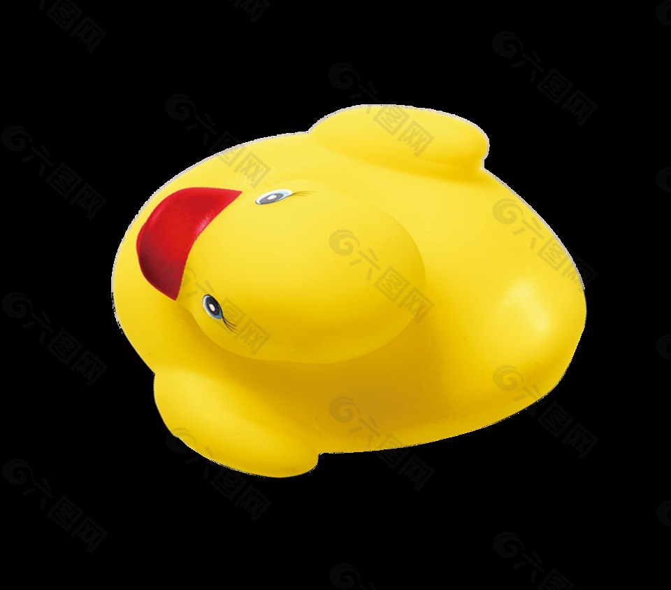 黄色立体鸭子玩具装饰素材