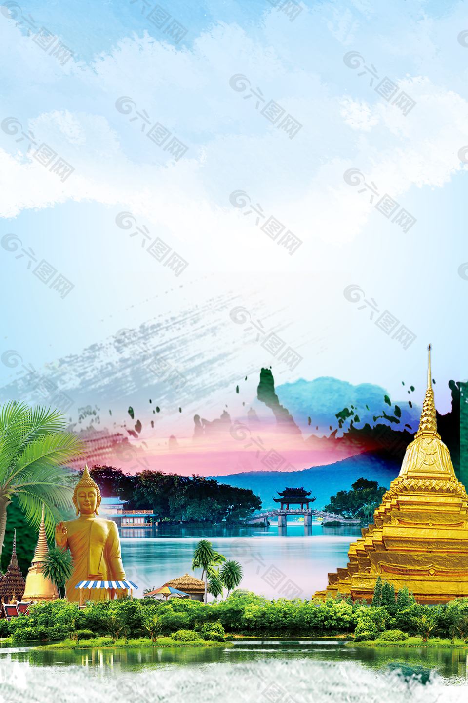 泰国旅游泰国风景背景