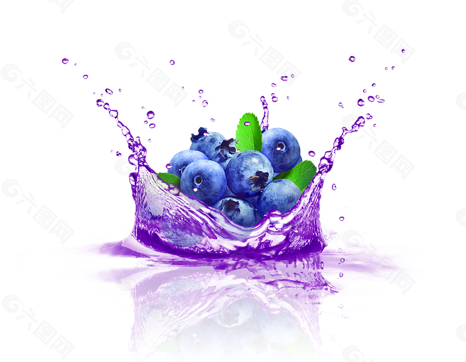 蓝莓水果元素