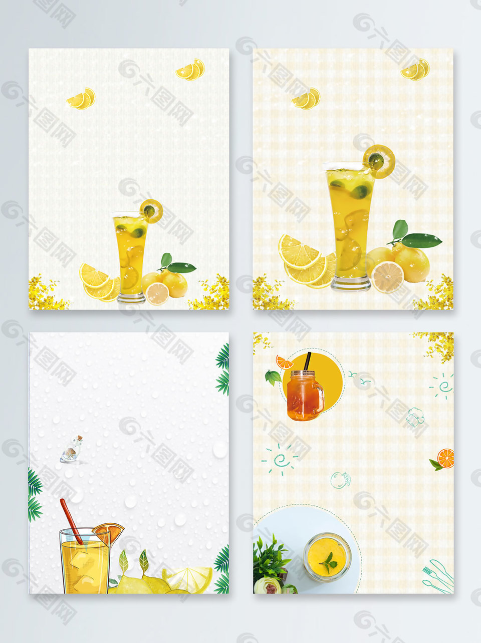 橙汁冰镇夏季促销广告背景
