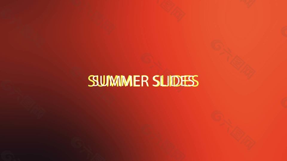 夏天小清新图片切换幻灯片展示片头