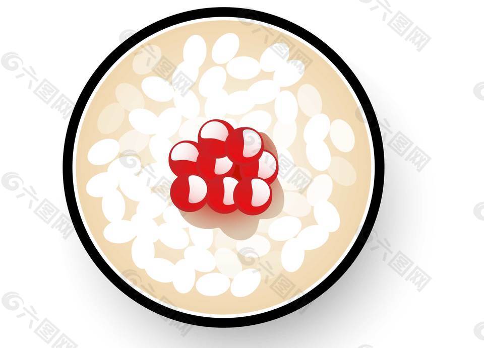 卡通米粒肉png元素