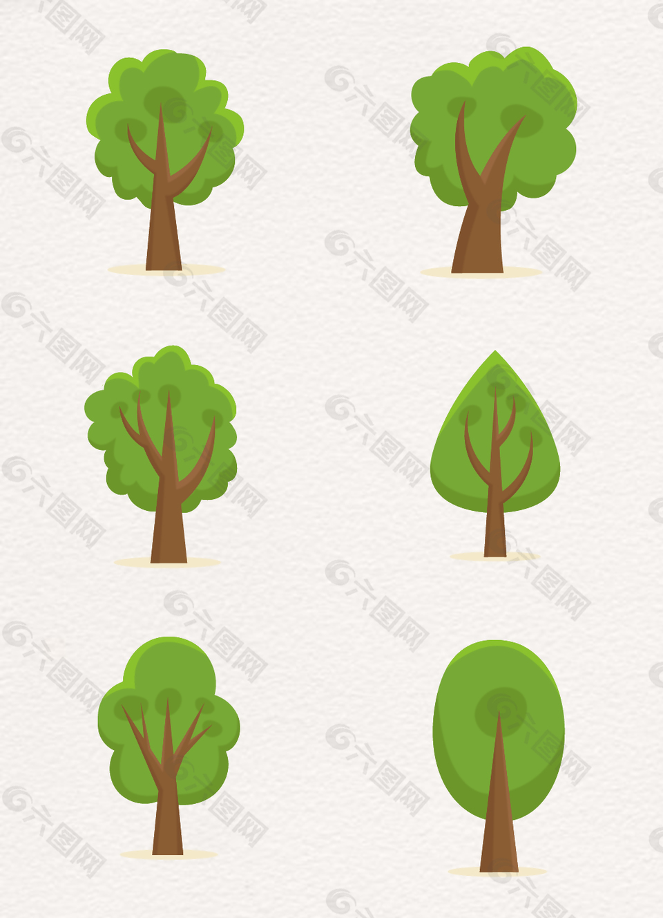 春夏创意绿色树木矢量设计