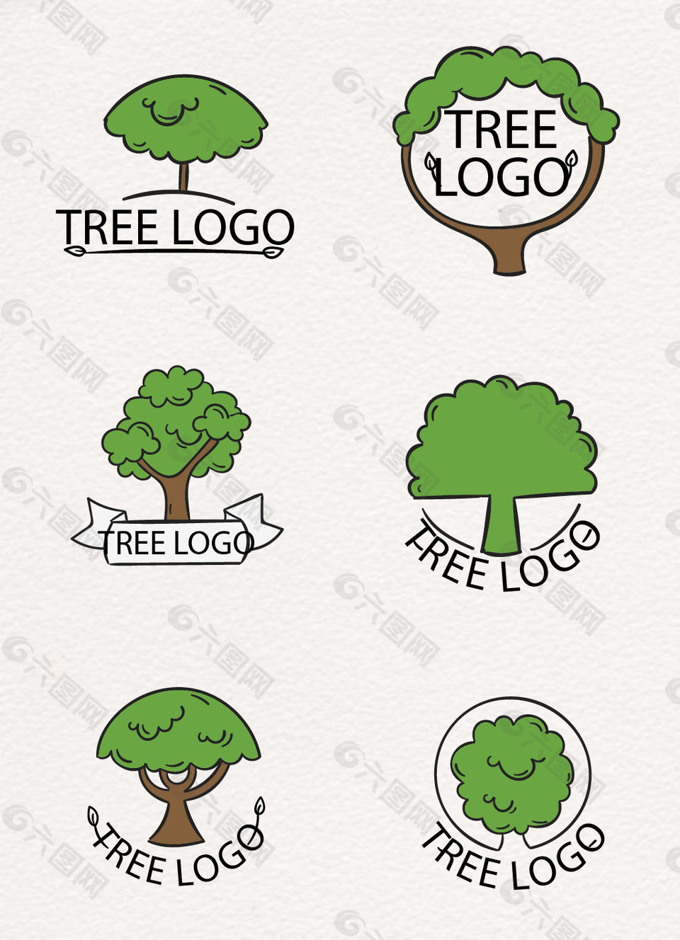 绿色创意矢量树木图标