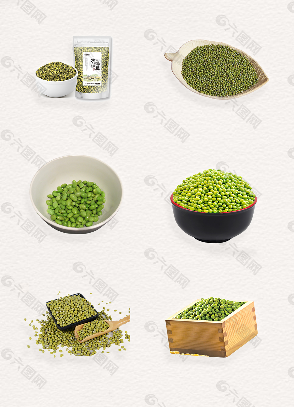 产品实物粮食绿豆png元素