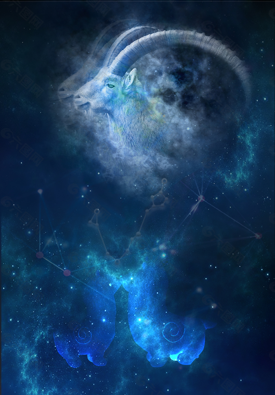 星空梦幻星座之白羊座背景背景素材免费下载 图片编号 六图网