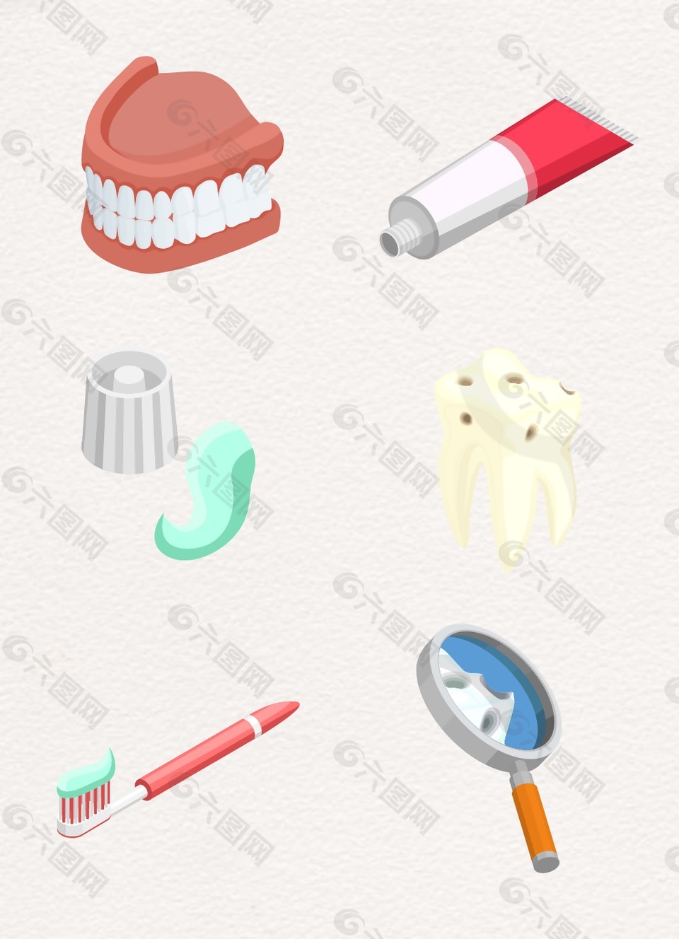 牙齿保护设计图案