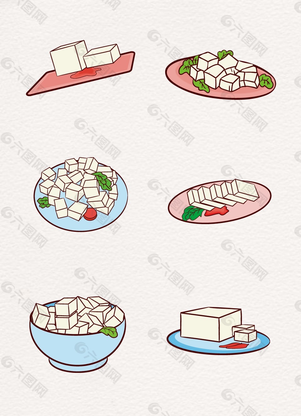 食物豆腐设计图案