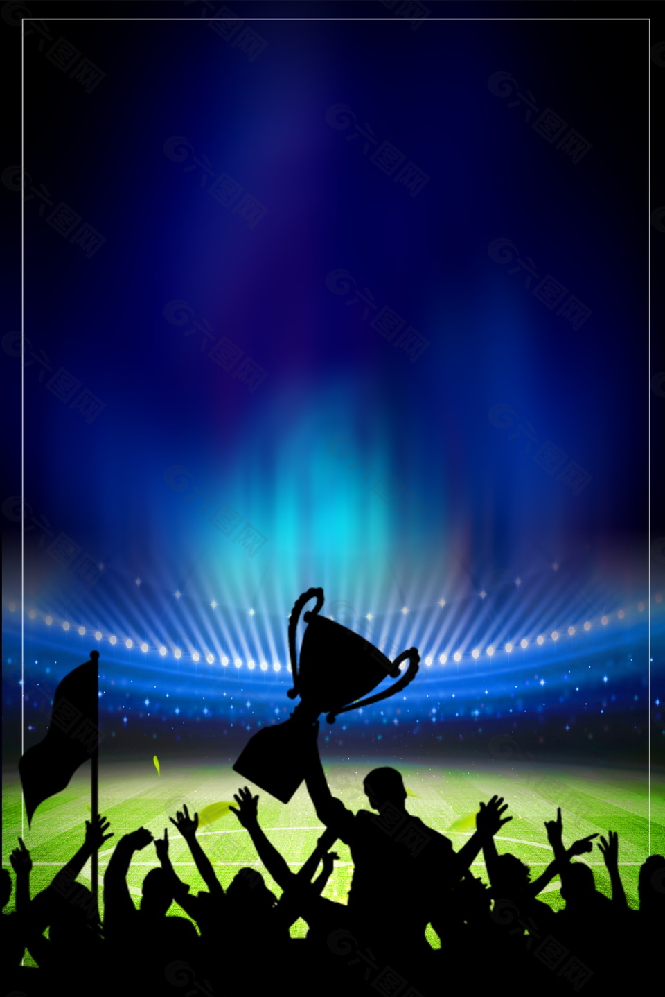 剪影世界杯海报背景