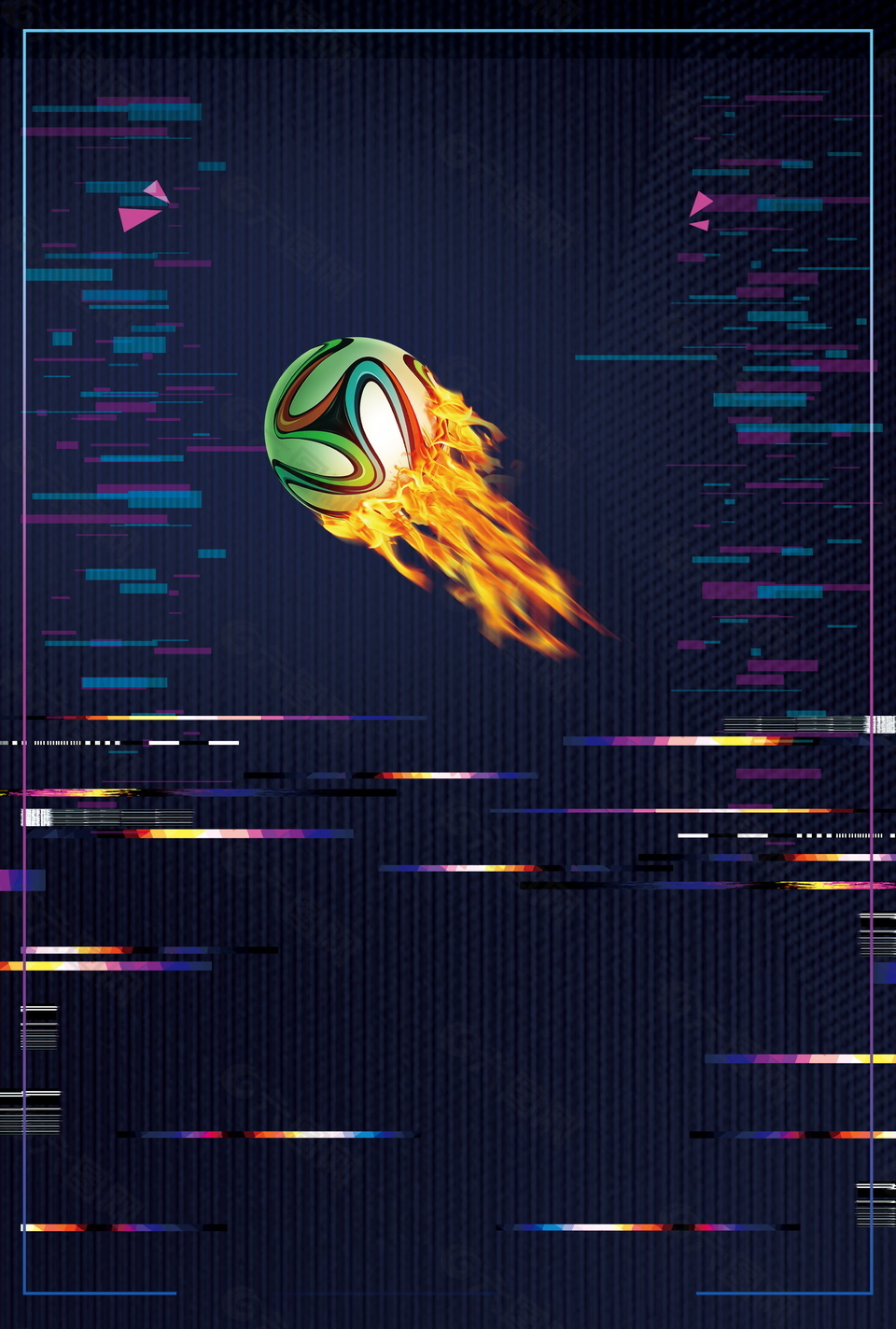 足球火世界杯海报背景