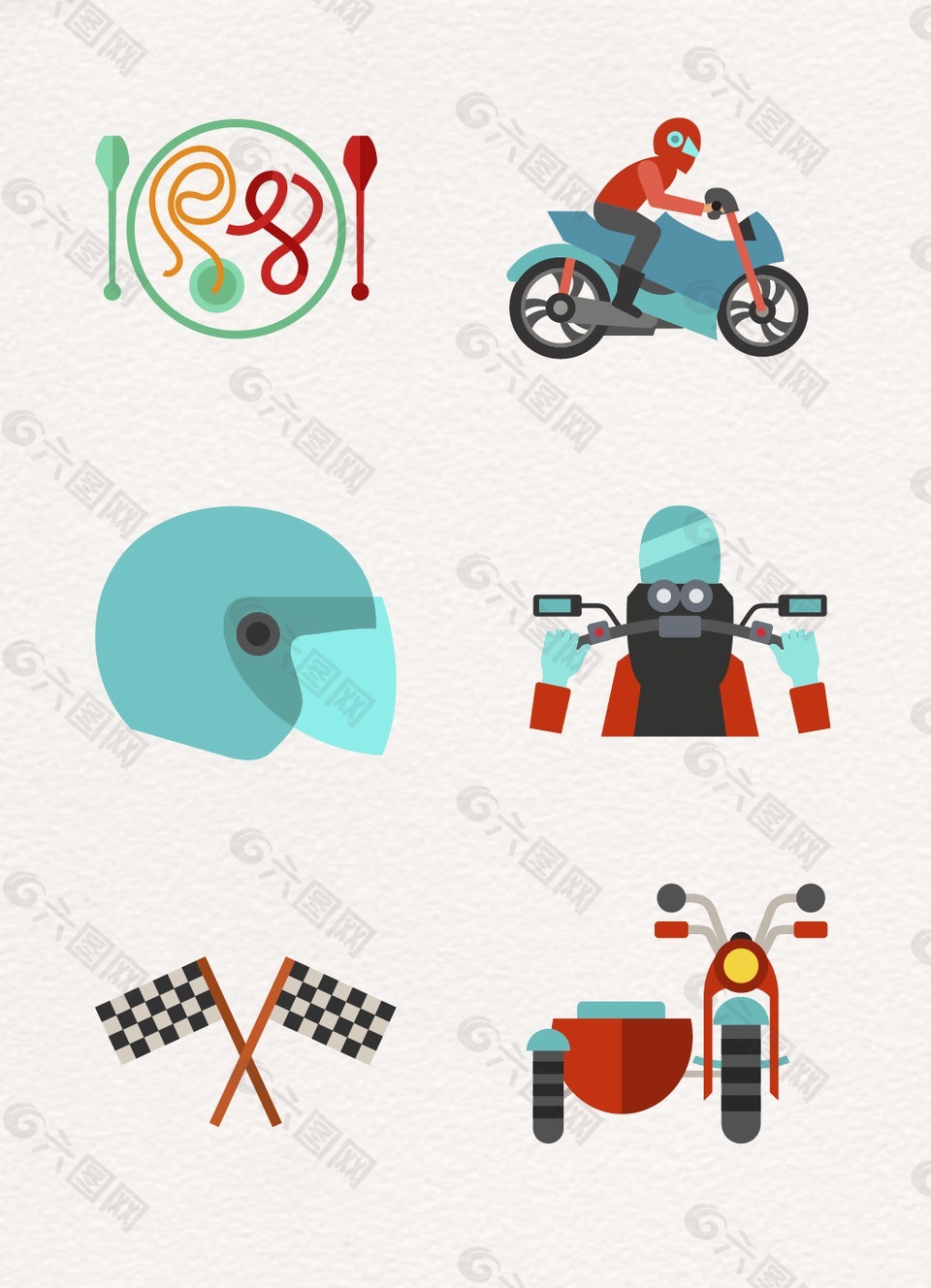 运动摩托车设计图案