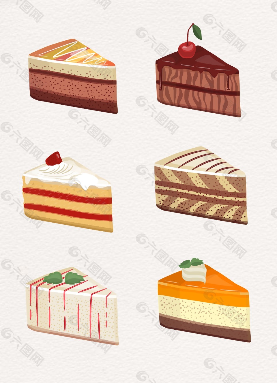 三角形蛋糕食物设计