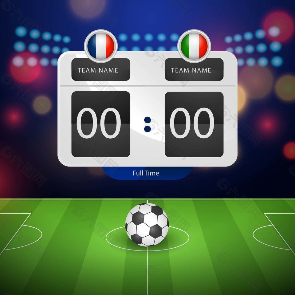 比赛比分计数器世界杯足球元素