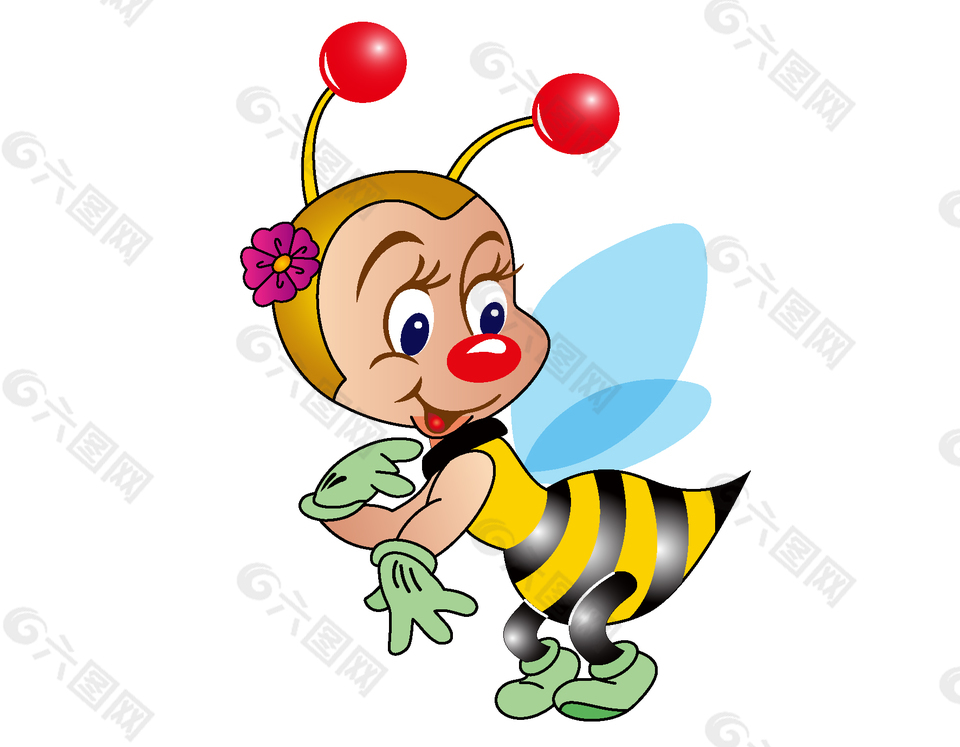 卡通可爱小蜜蜂元素