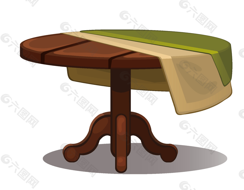 卡通圆餐桌矢量元素设计元素素材免费下载(图片编号:9250445)