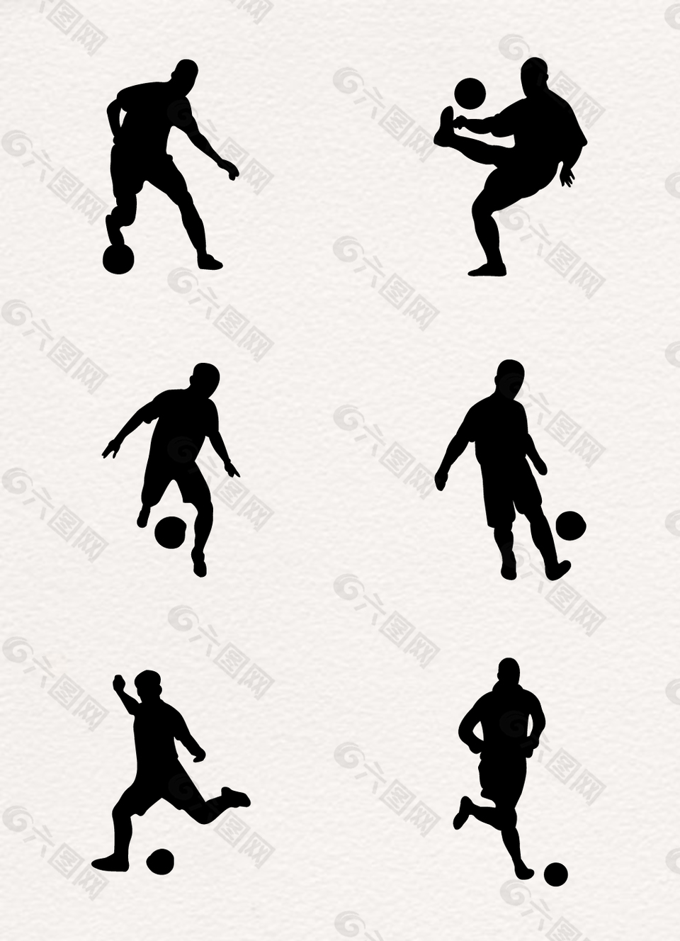 动感足球人物剪影