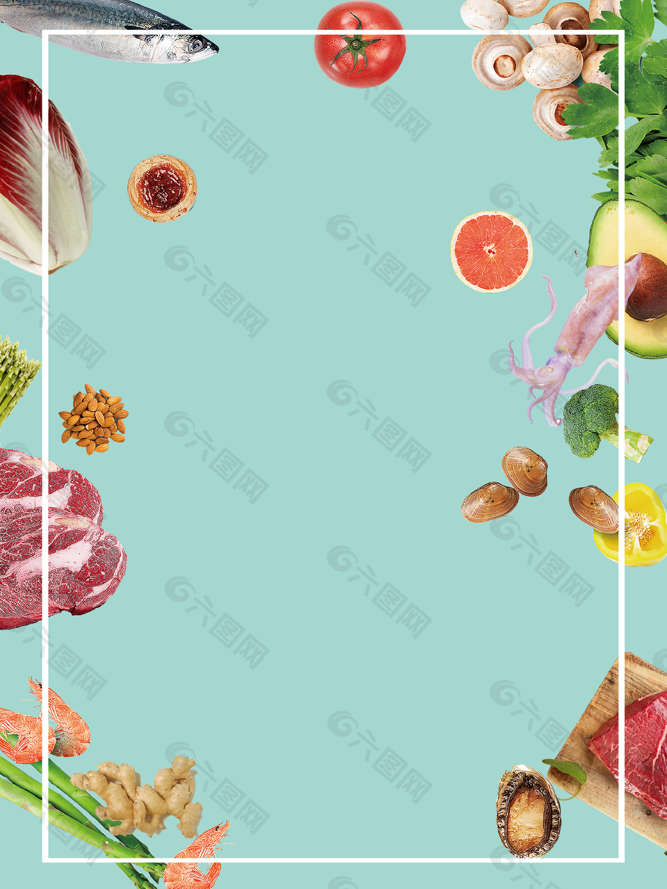 蔬果水果背景模板