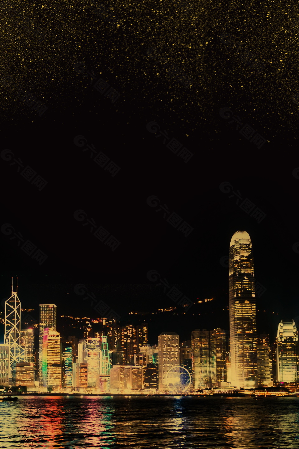 星空夜景香港旅游广告背景素材背景素材免费下载 图片编号 六图网