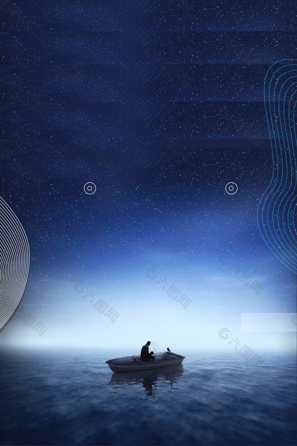 湖面船只梦想释放背景素材