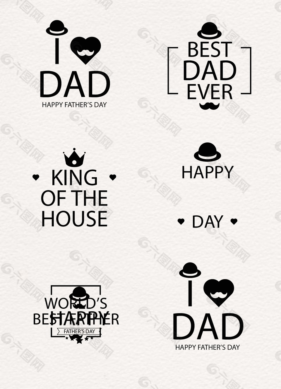 黑色艺术字设计图案