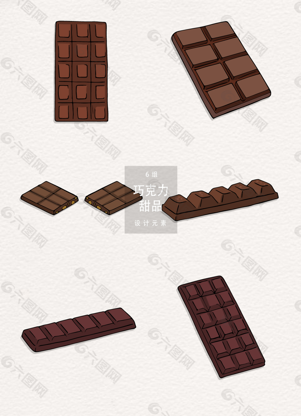 巧克力甜食矢量素材