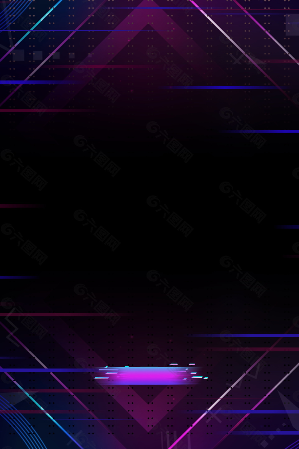 创意抖音故障风格618促销海报背景