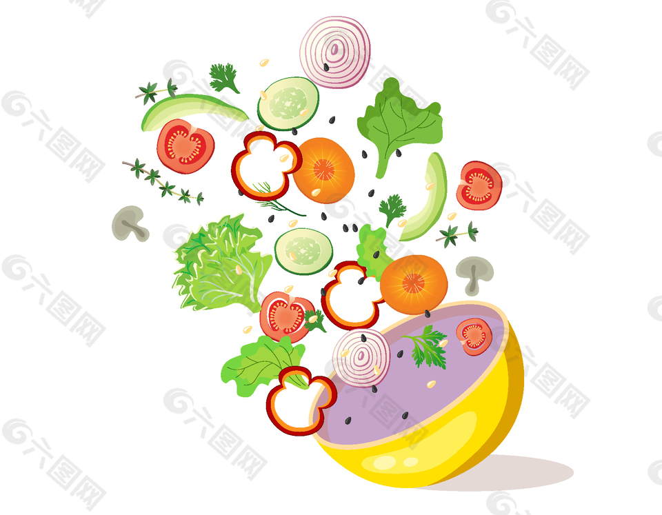 新鲜水果蔬菜元素