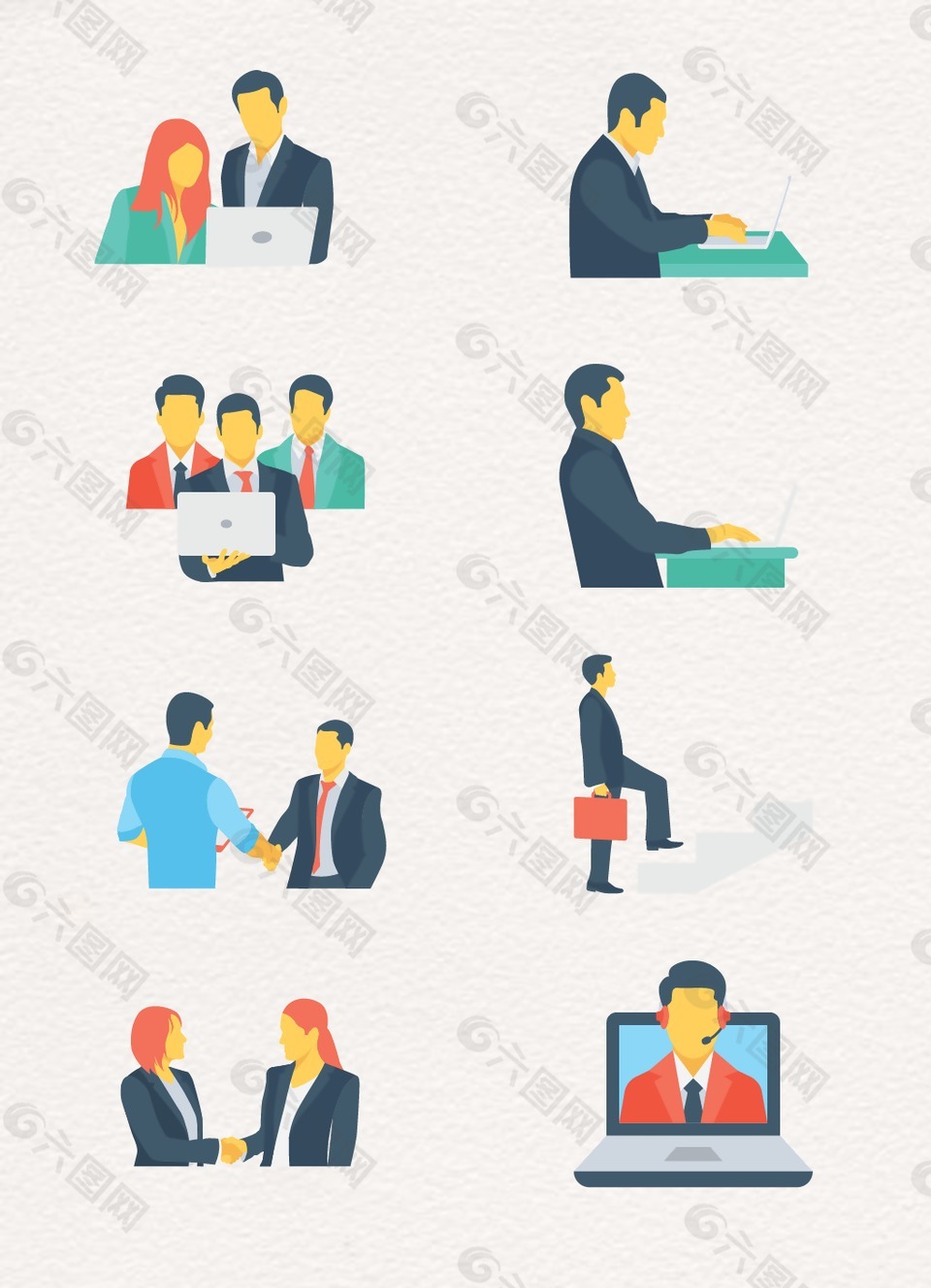 商务人物男女设计