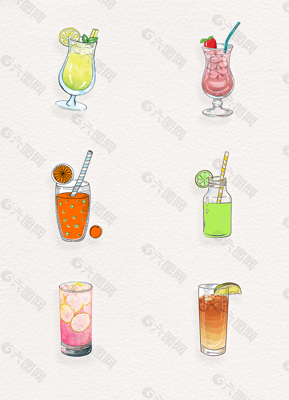 夏日饮品PNG素材