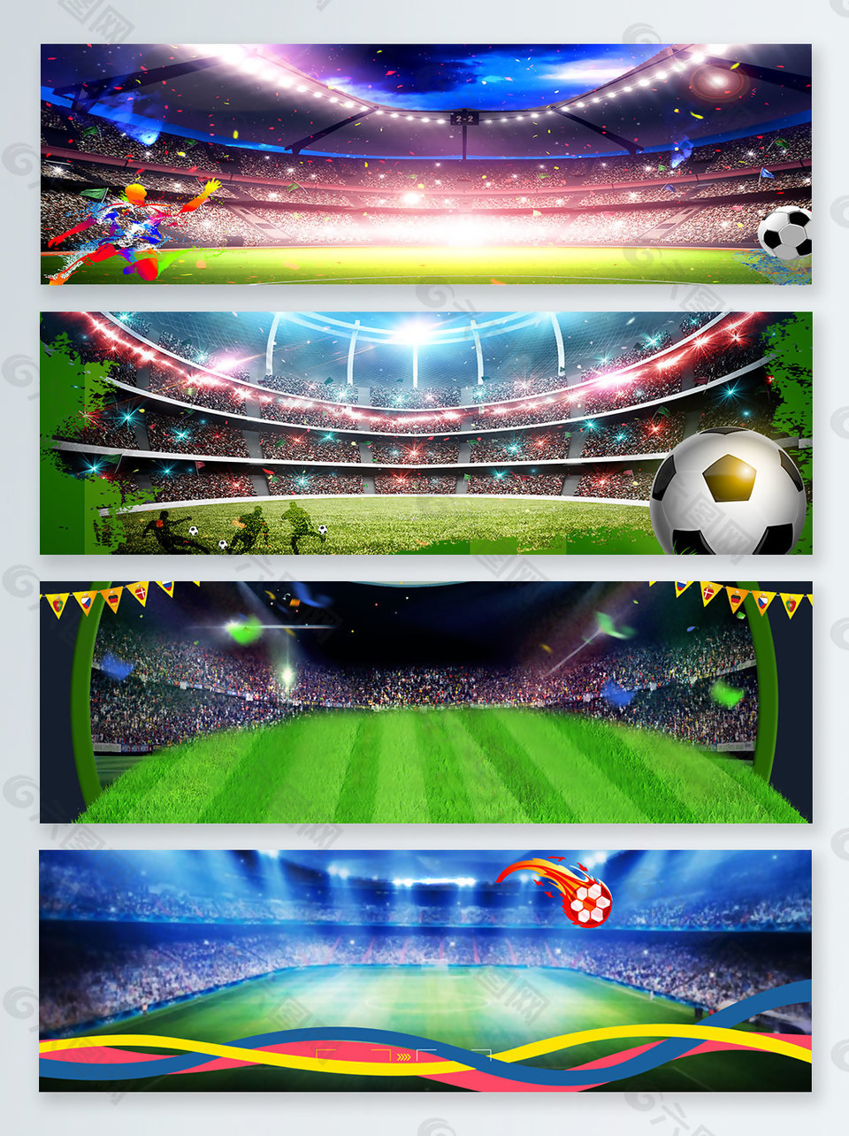 足球比赛世界杯宣传海报banner背景