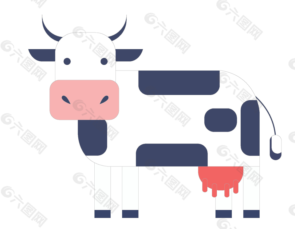 扁平化有机农场里的奶牛