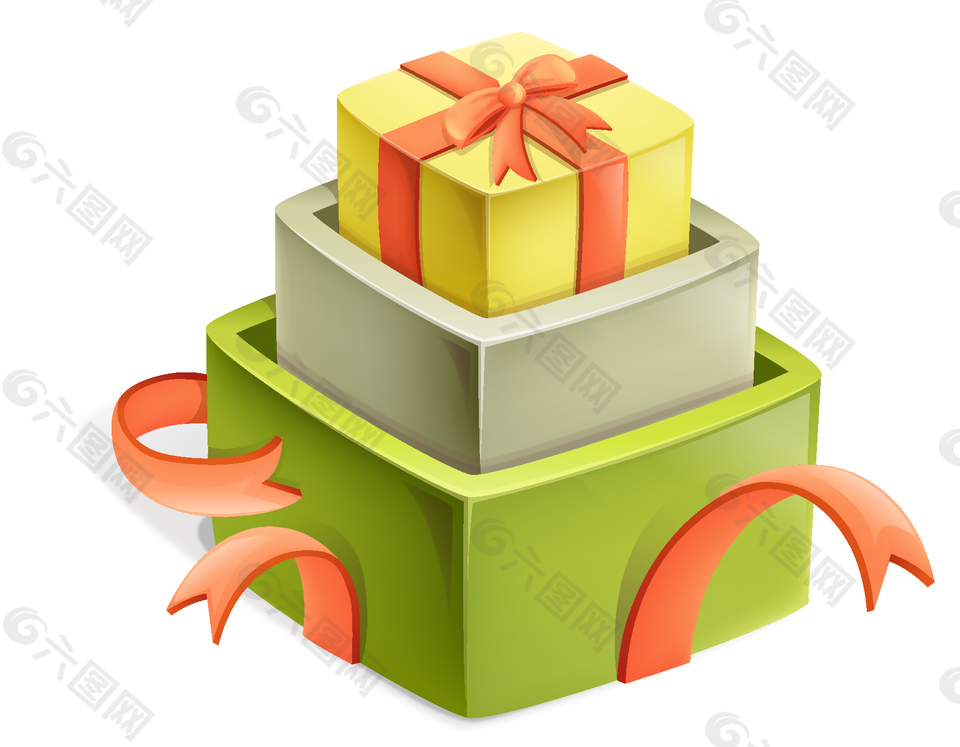 精心准备的礼物礼盒矢量图