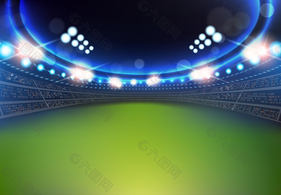 空旷的灯光足球场背景