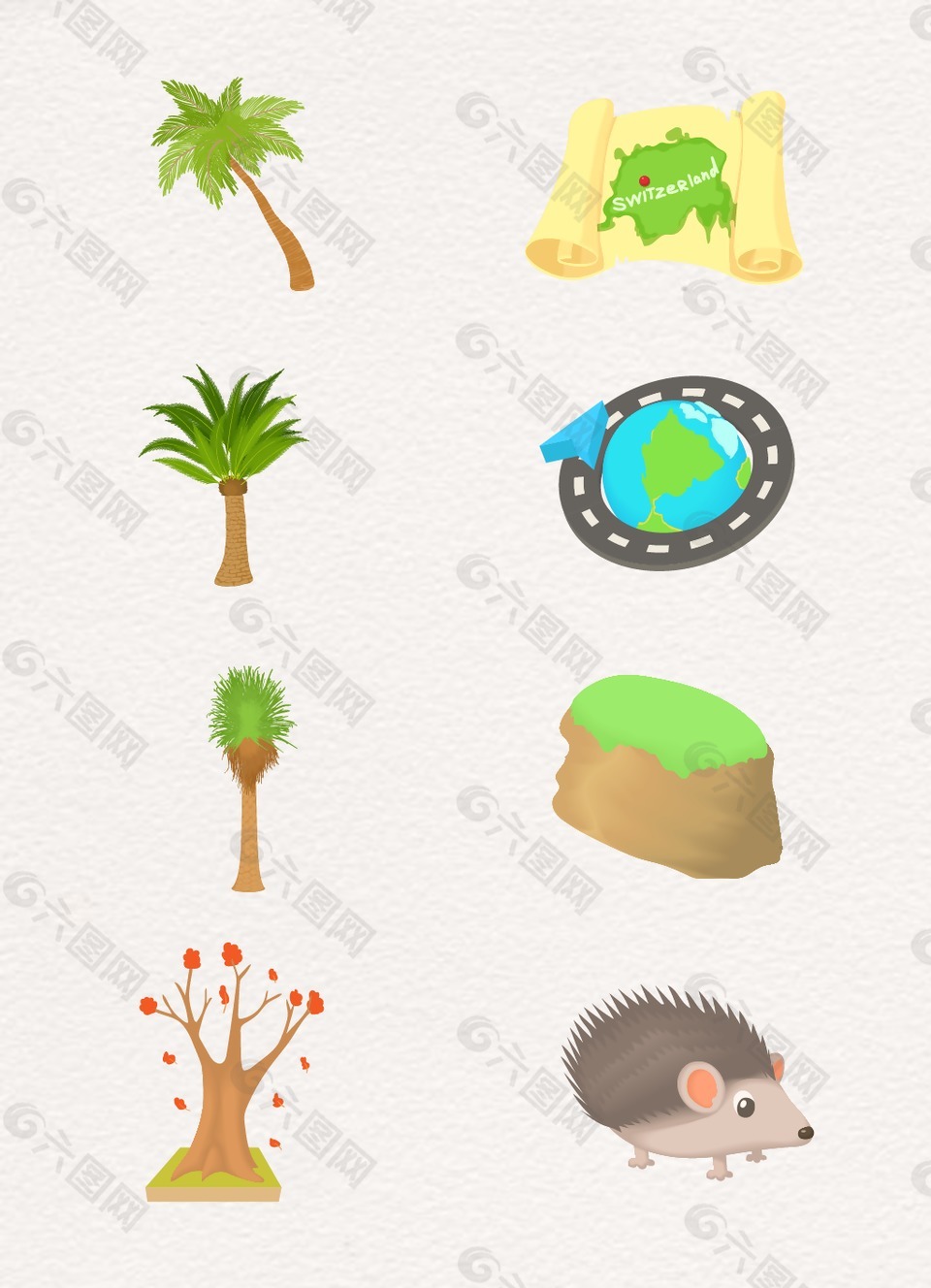 植物动物卡通设计