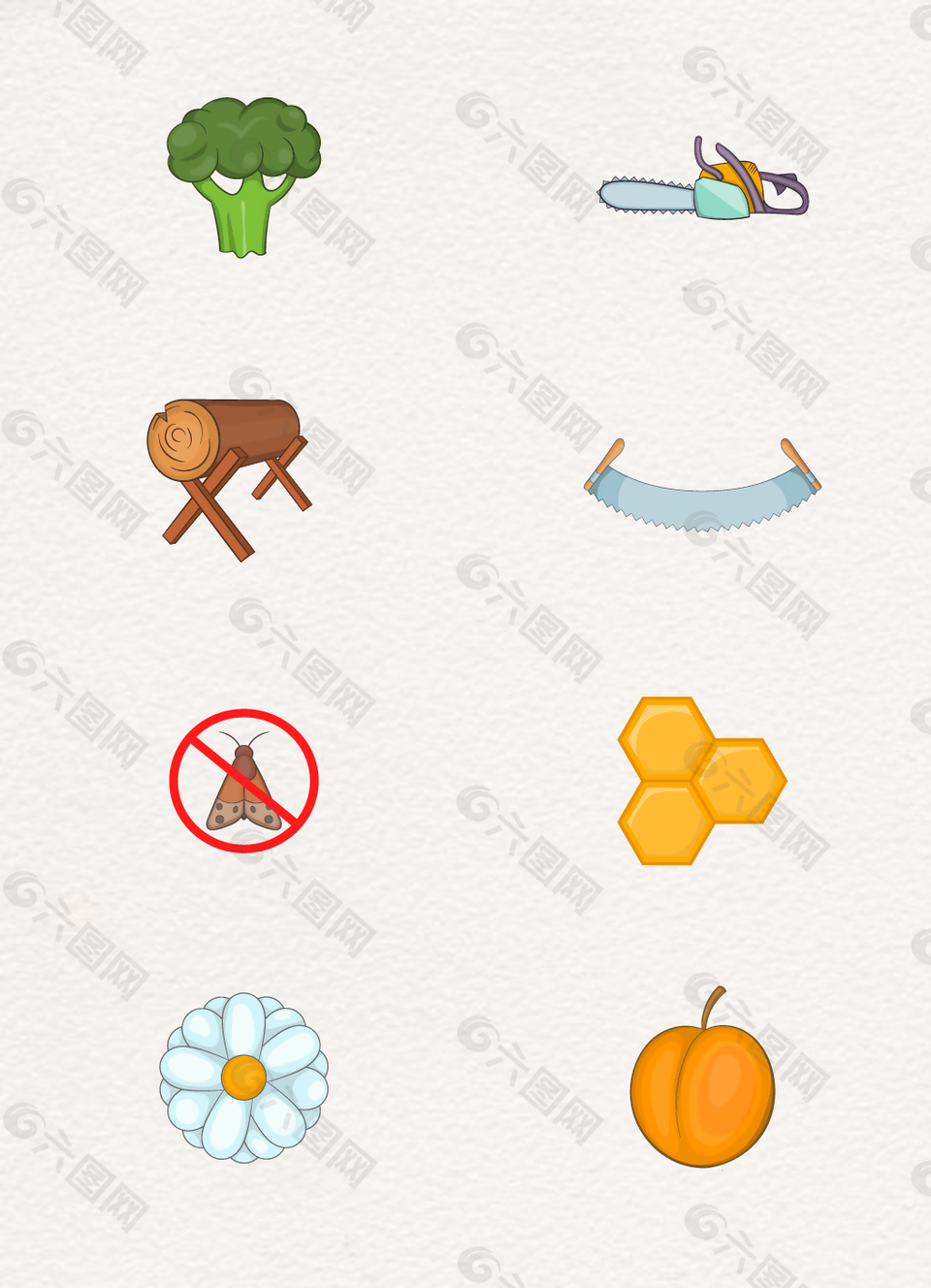 8款可爱农场元素图标
