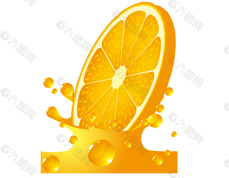 小清新黄色柠檬元素