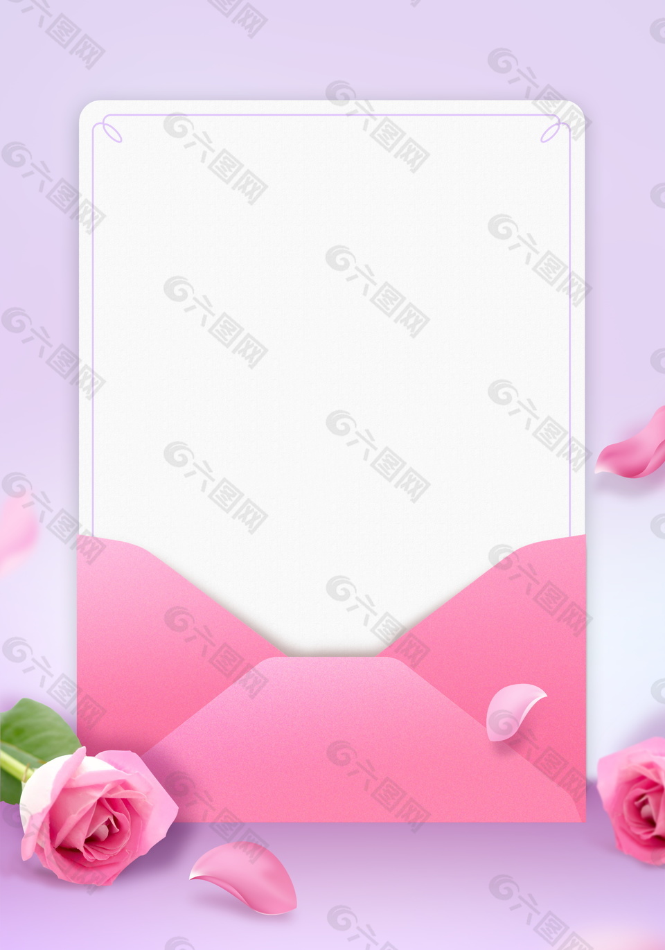 温馨粉色7月花朵信件海报背景素材背景素材免费下载 图片编号 六图网