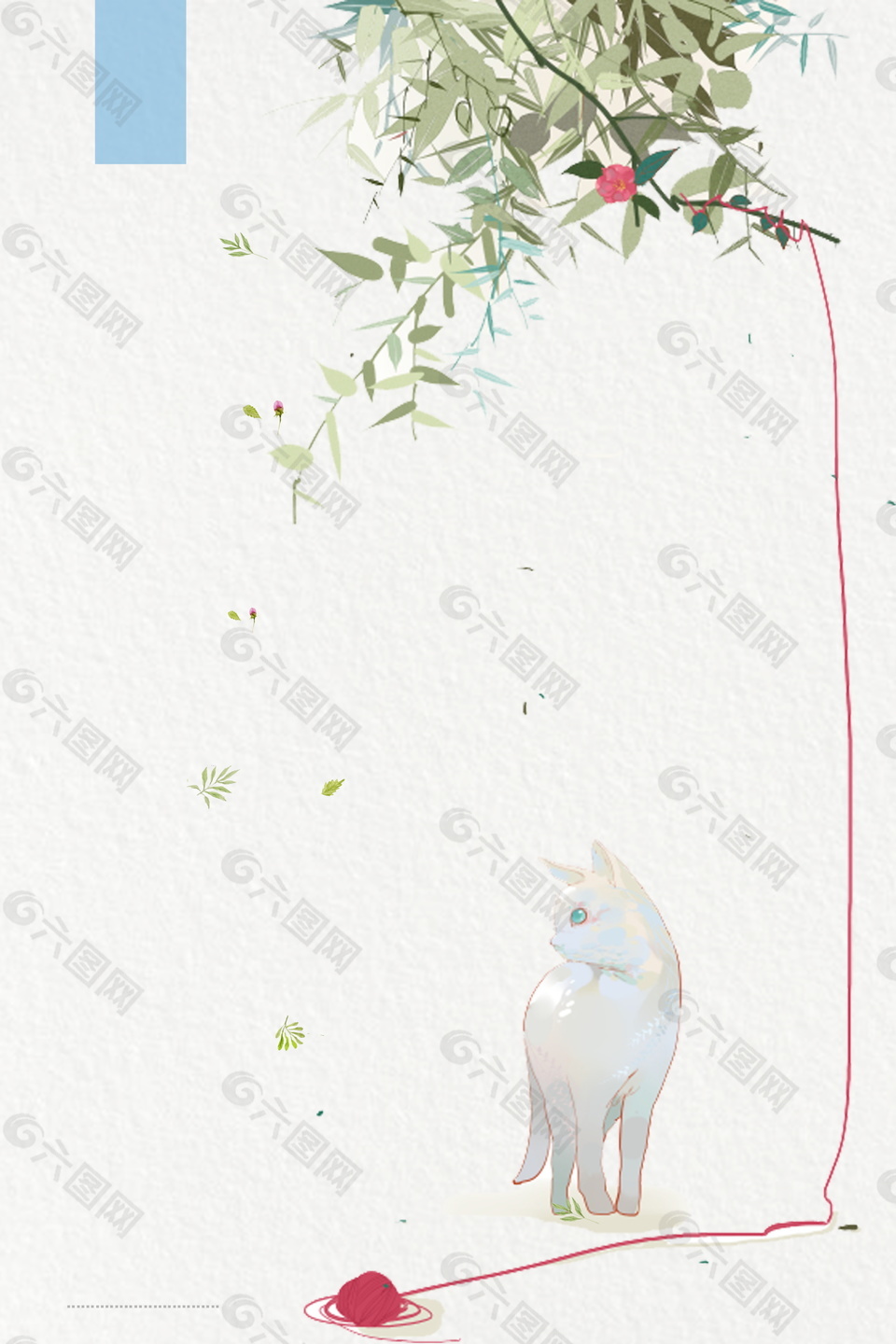 树枝下的猫咪7月主题背景素材背景素材免费下载 图片编号 六图网