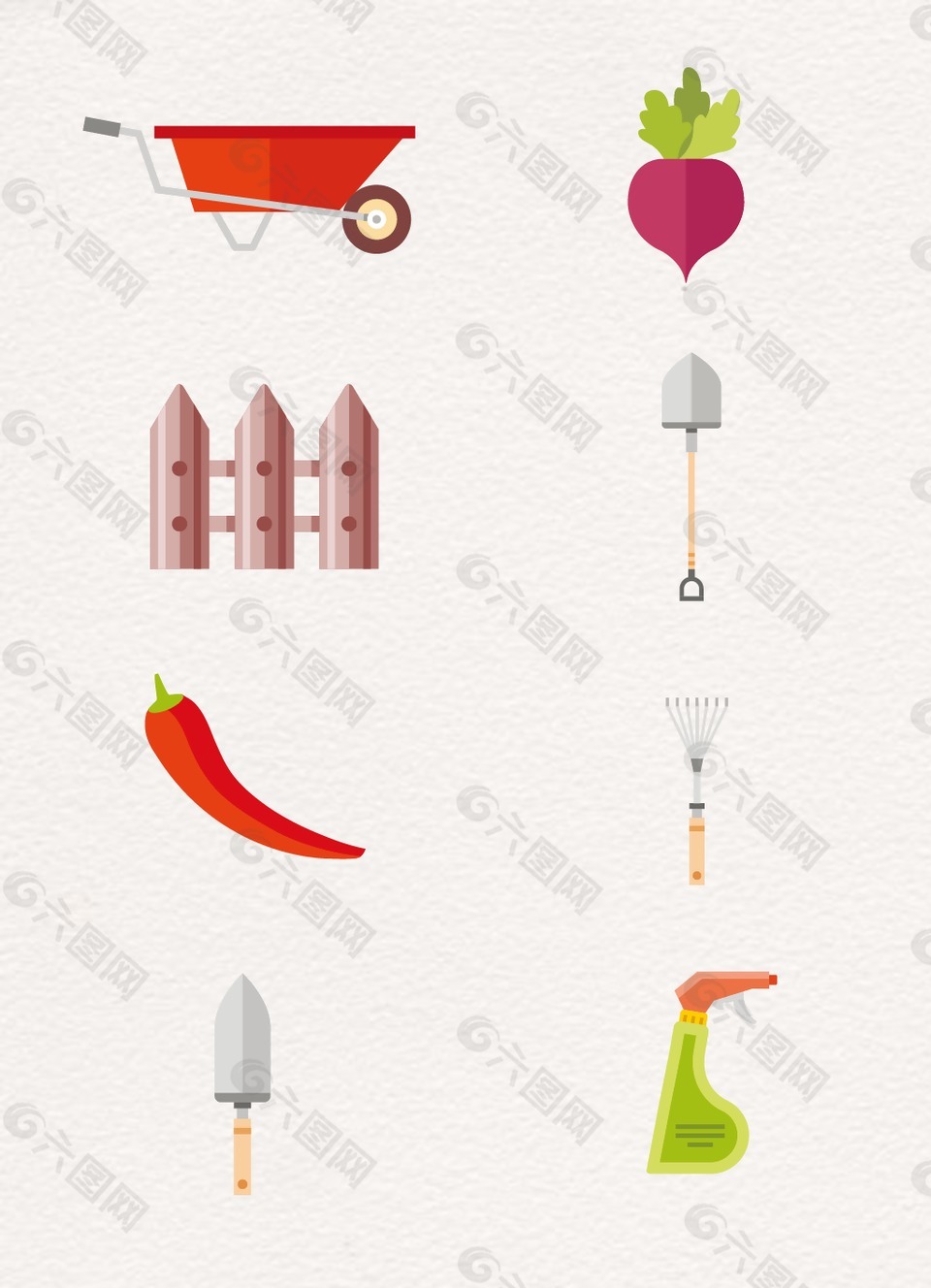 农业卡通工具设计