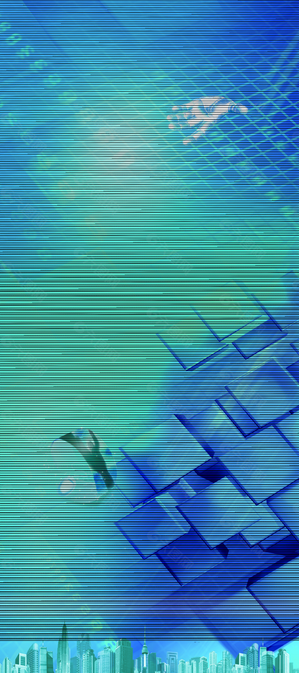 蓝色科技展板背景