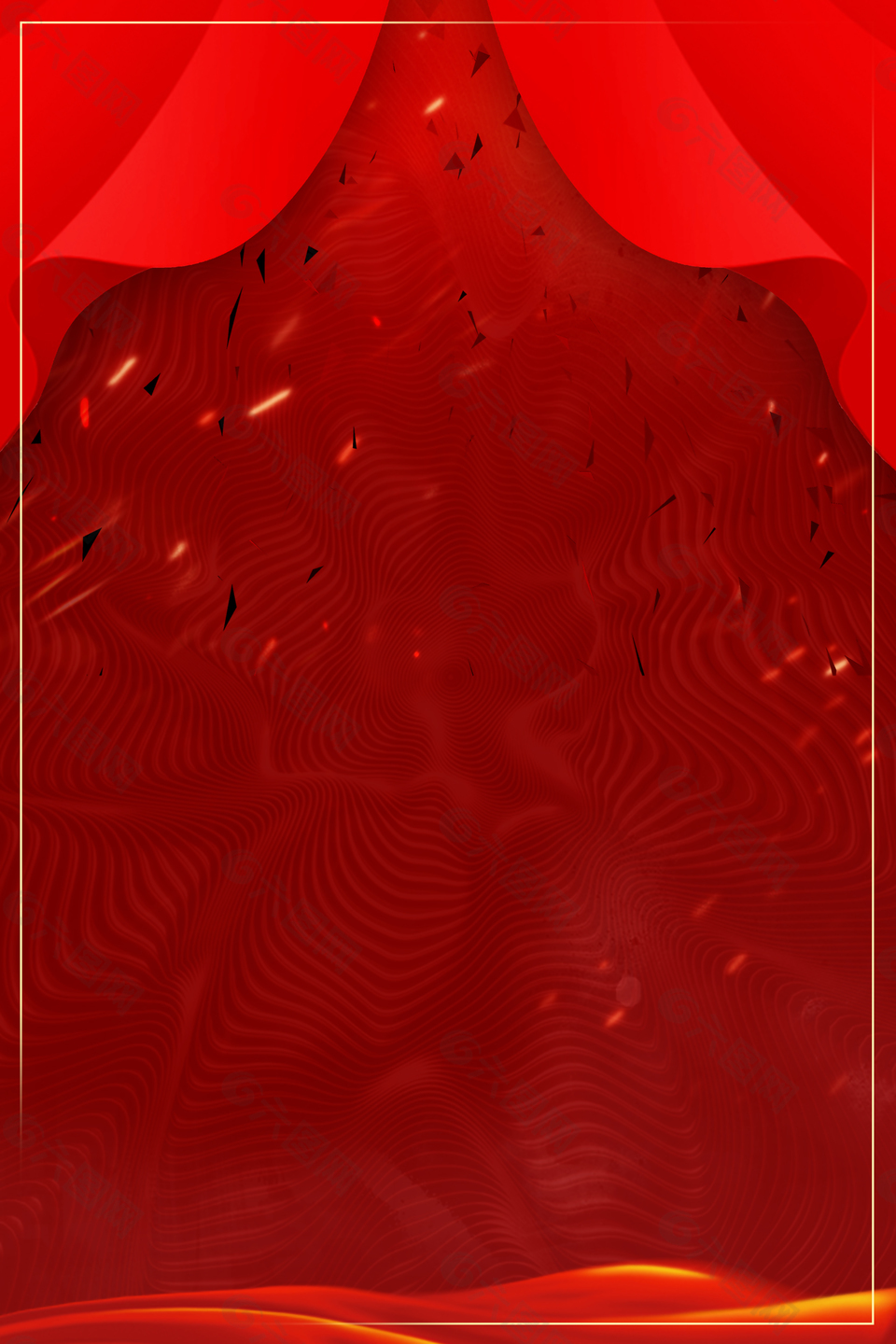 红色喜庆高考贺报海报背景