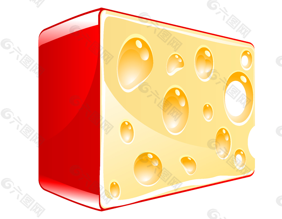 矢量红色箱子元素