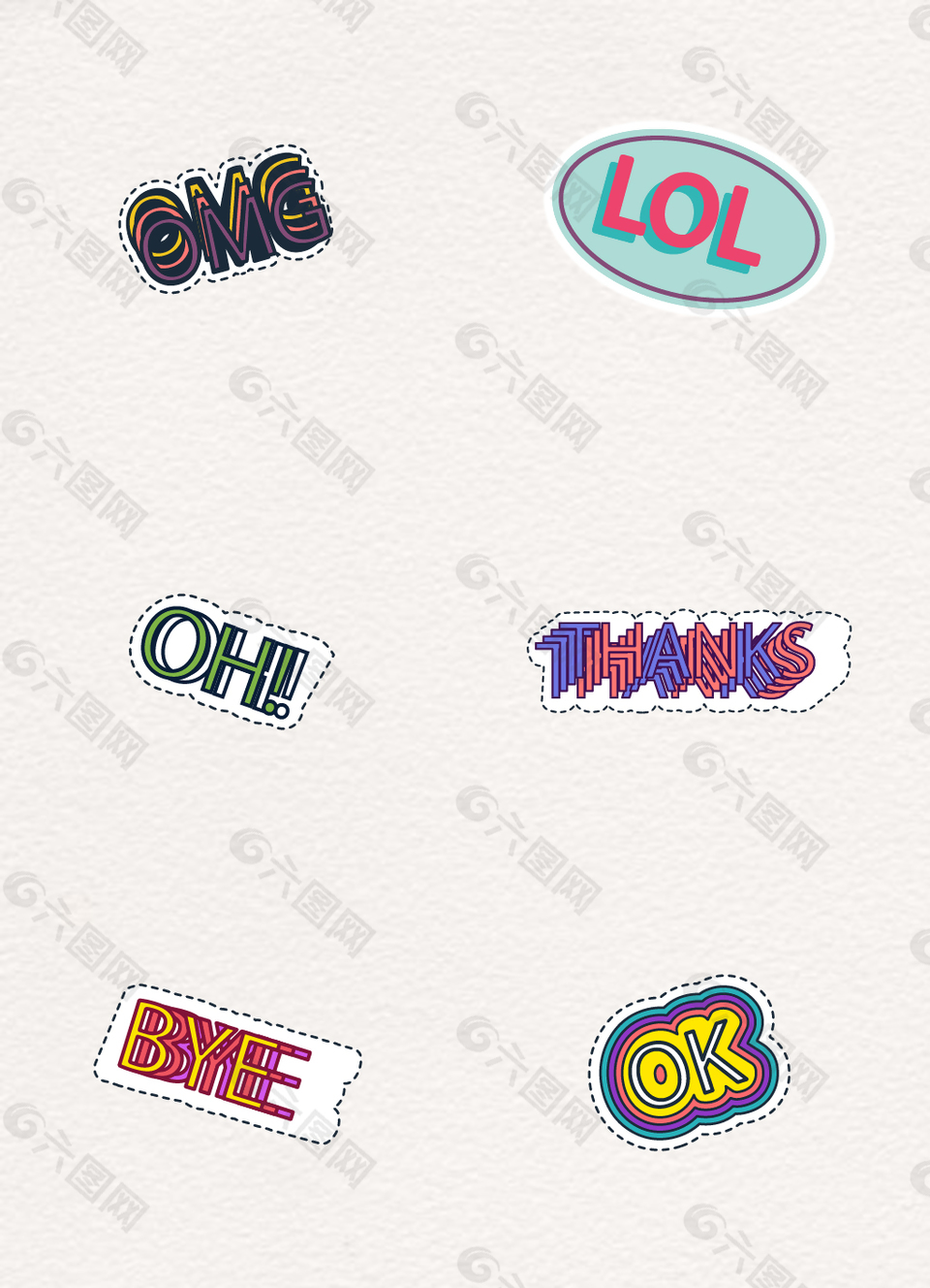 矢量英文贴纸素材设计元素素材免费下载 图片编号 六图网