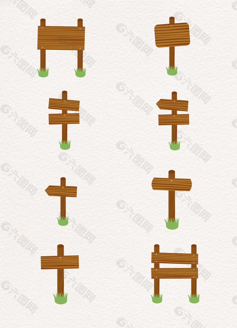 木质木牌卡通设计