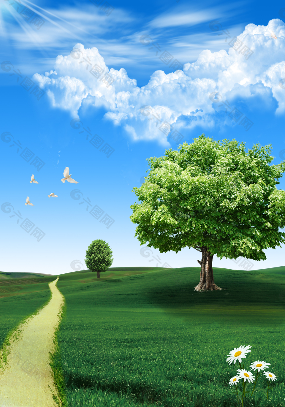 绿色植树节环保海报背景模板背景素材免费下载(图片编号:9276258)