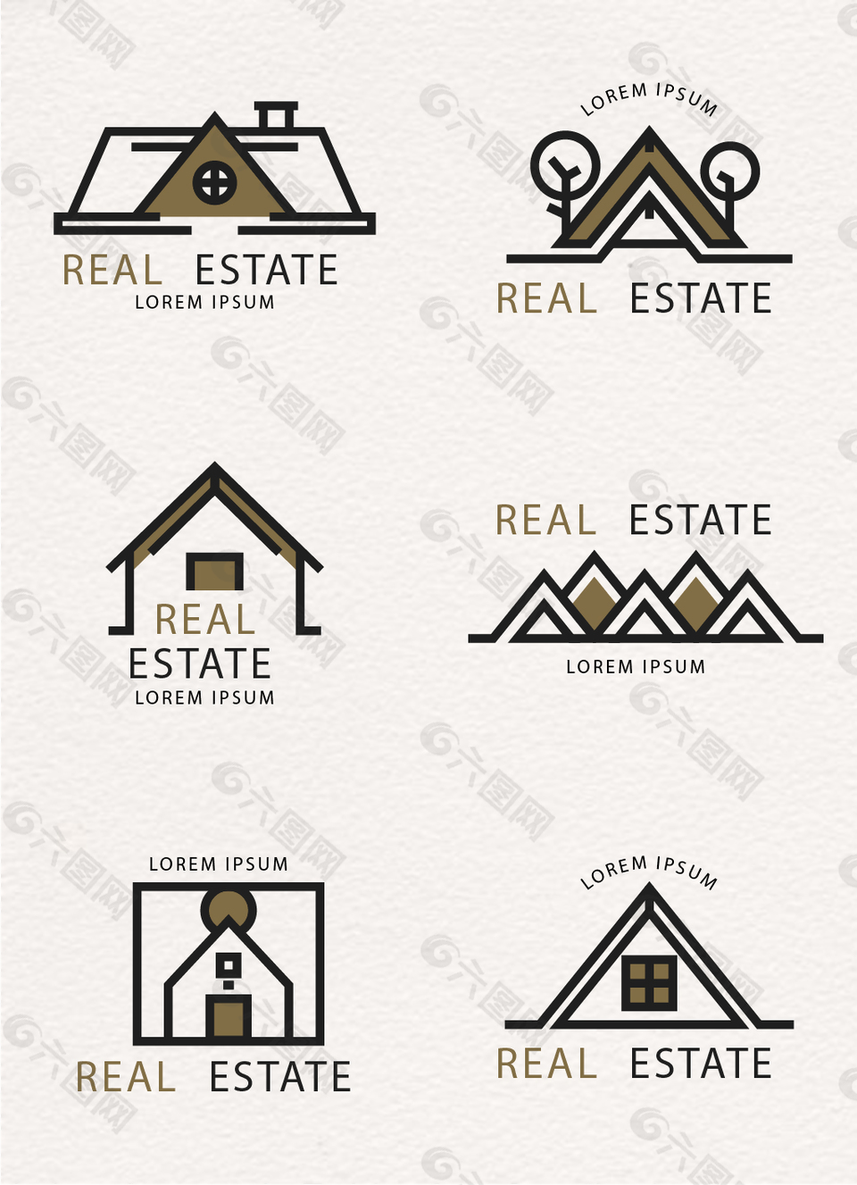 几何矢量房地产logo图片