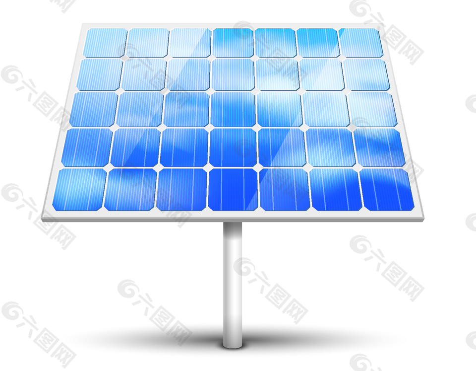 卡通太阳能电热板元素